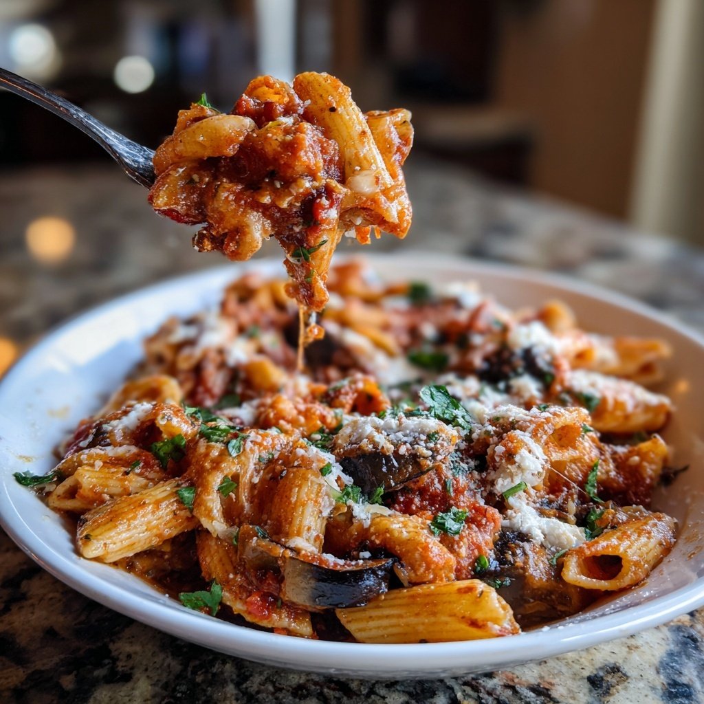 Internationale Küche Italienische Pasta alla Norma