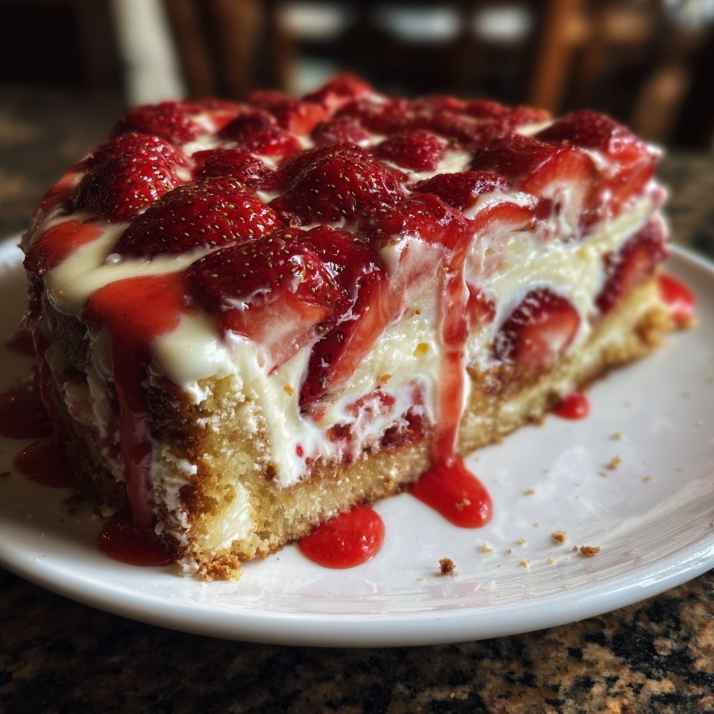 Saftiger Erdbeerkuchen Mit Vanillecreme