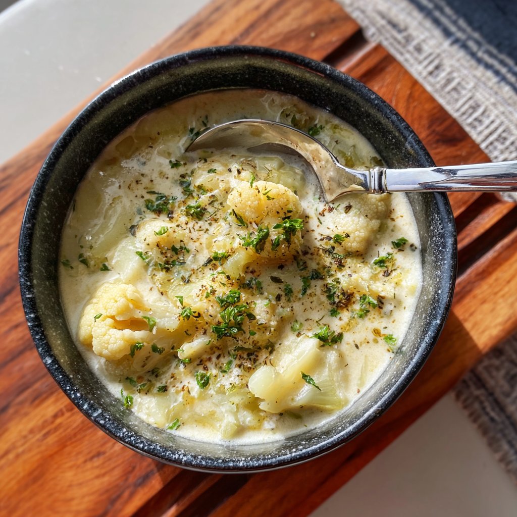 Blumenkohlsuppe cremig vegan