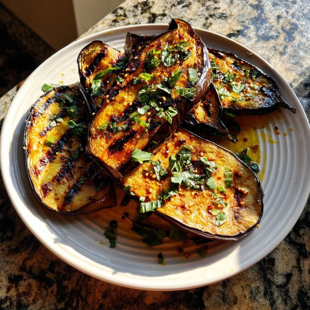 Gegrillte Auberginen Scheiben