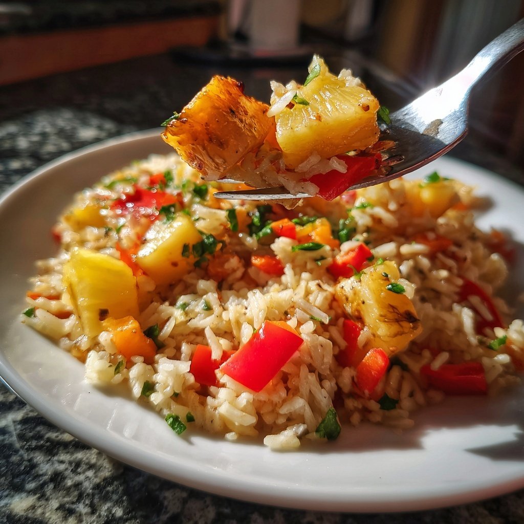 Gebratener Reis mit Ananas