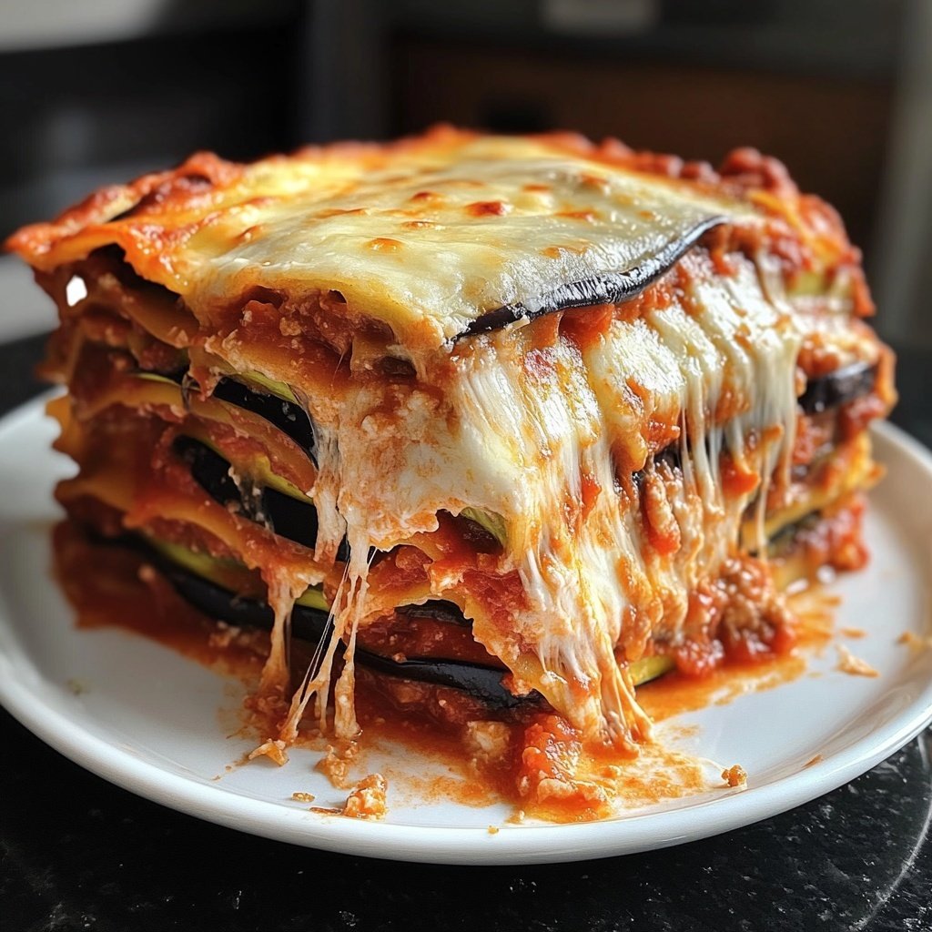 Lasagne mit Zucchini und Aubergine
