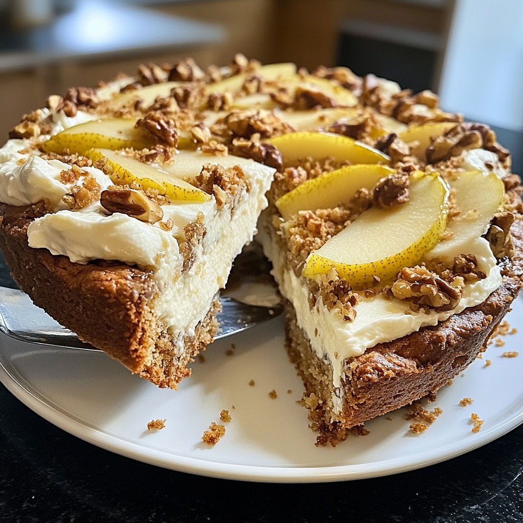 Walnuss-Birnen-Torte mit Mascarpone