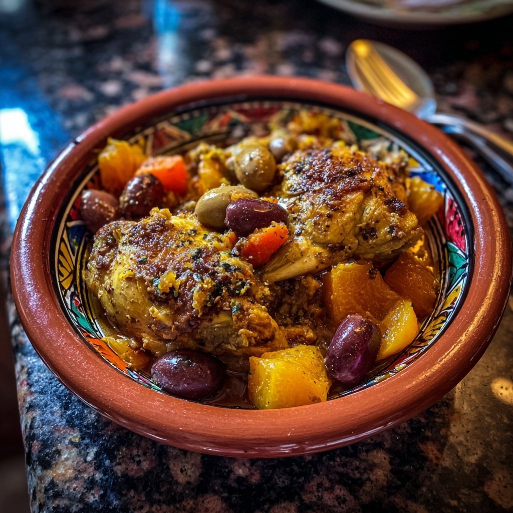 Internationale Küche Marokkanisches Hähnchen-Tagine