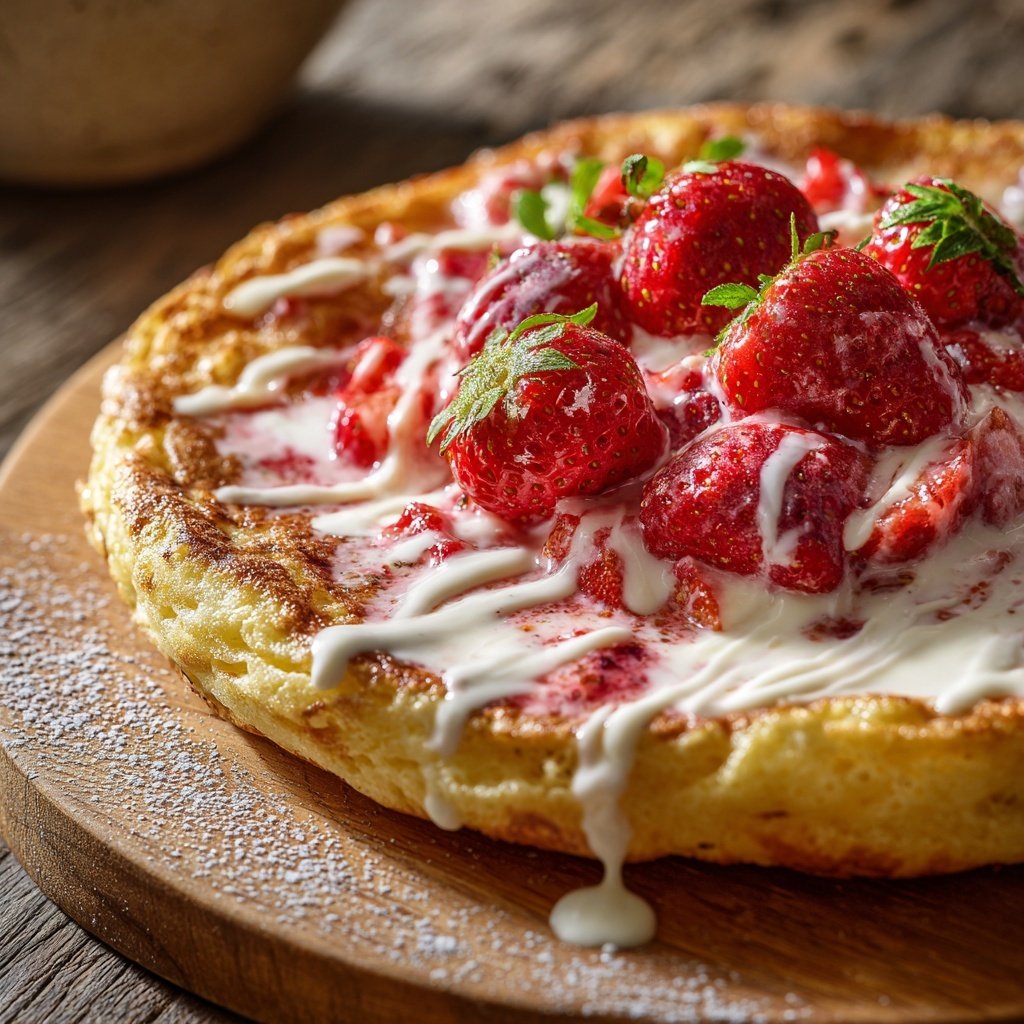 Pfannkuchen mit Beerenquark