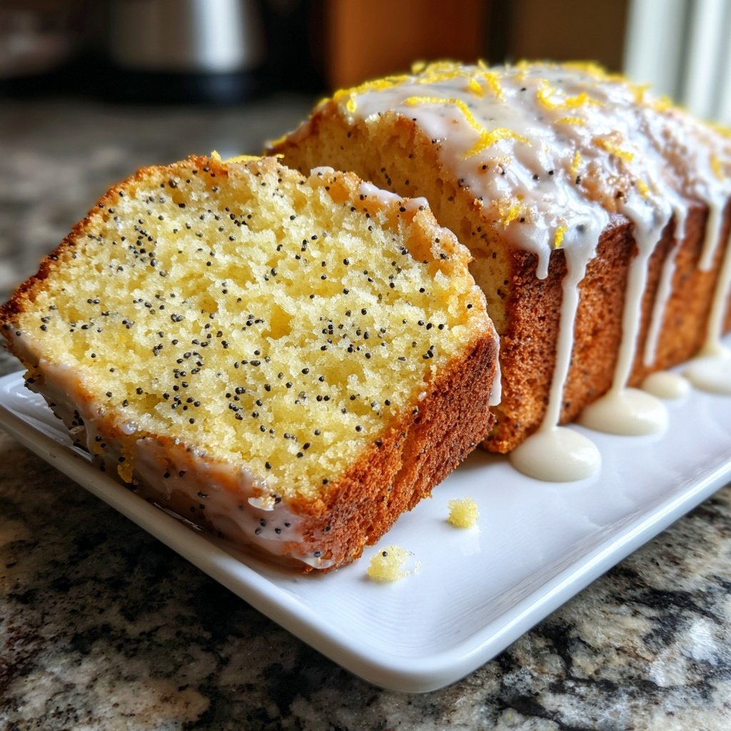 Zitronenkuchen mit Mohn