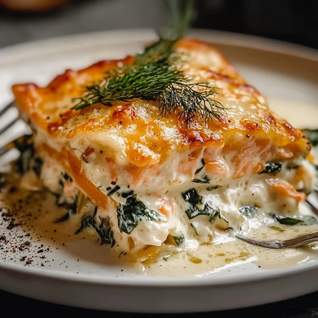 Lachs-Spinat-Lasagne