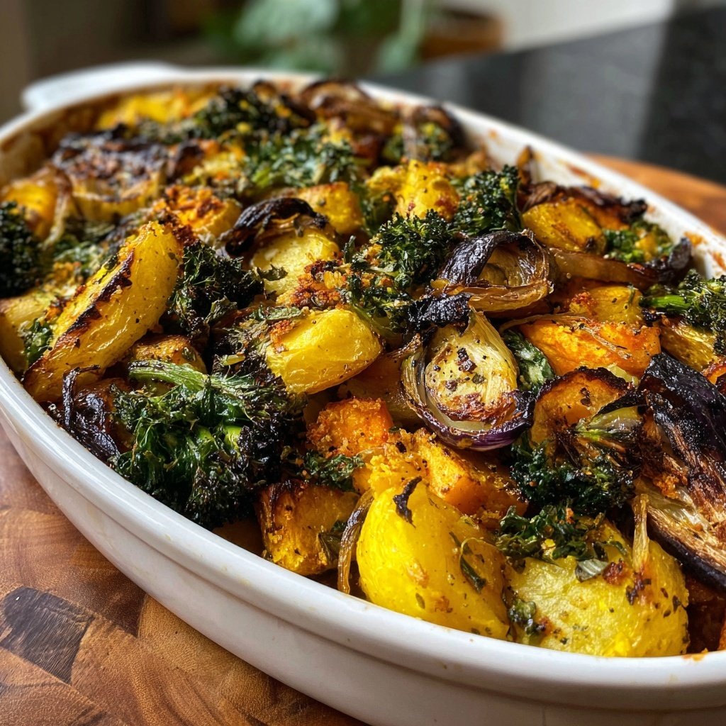 Abendessen vegetarisch aus dem Ofen