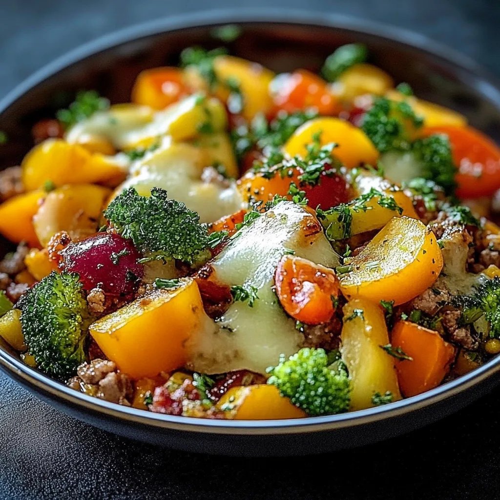 Bunter Gemüse-Hack-Auflauf