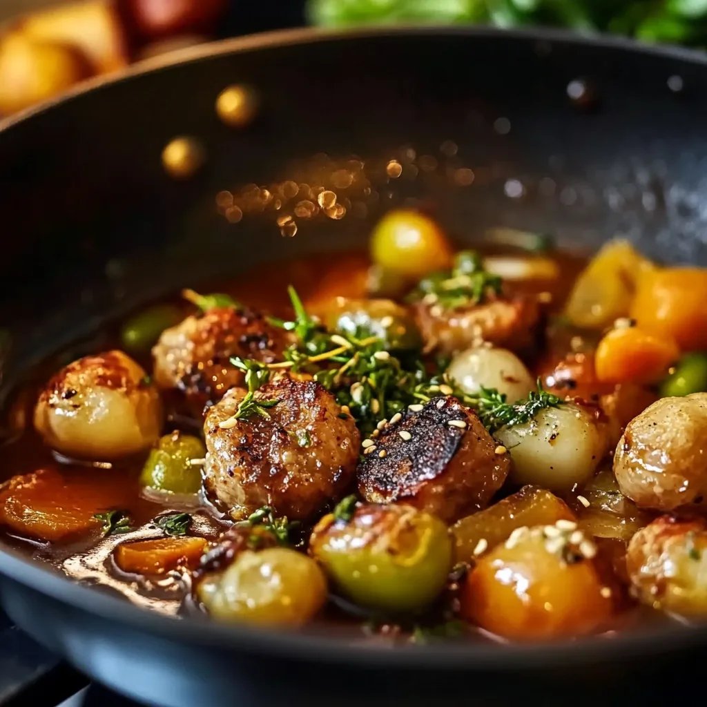 Rosenkohleintopf mit 400 g Gehacktes